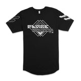 MMXXIV black and white unisex T‑shirt by First Earth – bold tech-print rave tee on soft breathable fabric
