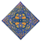 Monarch UV glow bandana by First Earth – lightweight rave accessory with glowing butterfly design, breathable and festival-ready