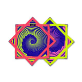 First Earth Mini Spiral 1 UV Flow Star – compact 20-inch UV reactive spinner for festival and rave performances