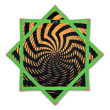 First Earth Spiral 3 Flow Star – UV reactive spiral design spinner perfect for festival and rave flow