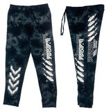 MMXXIV Tye Die joggers by First Earth – relaxed fit tie-dye festival pants with mid-weight cotton/poly fleece, screen-printed design, and cozy jersey-lined pockets