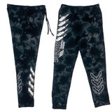 MMXXIV Tye Die joggers by First Earth – relaxed fit tie-dye festival pants with mid-weight cotton/poly fleece, screen-printed design, and cozy jersey-lined pockets