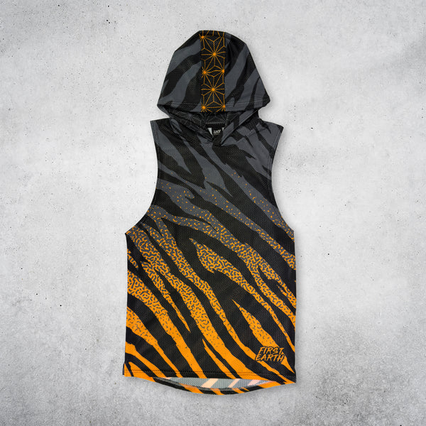 Sacred Stripes - UV - Mesh Hooded Tank
