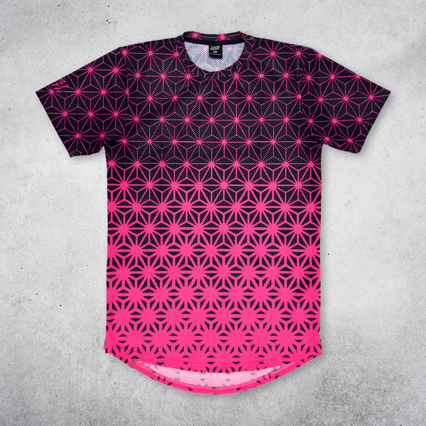 Asanoha Pink - UV - Mesh T-Shirt