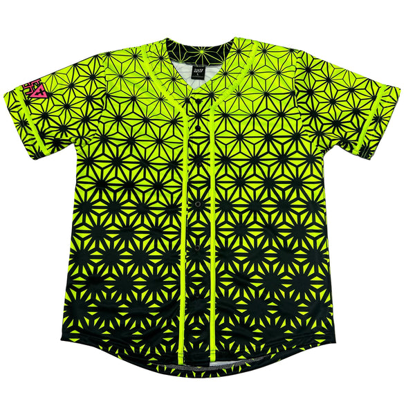 Asanoha Yellow - UV - Baseball Jersey