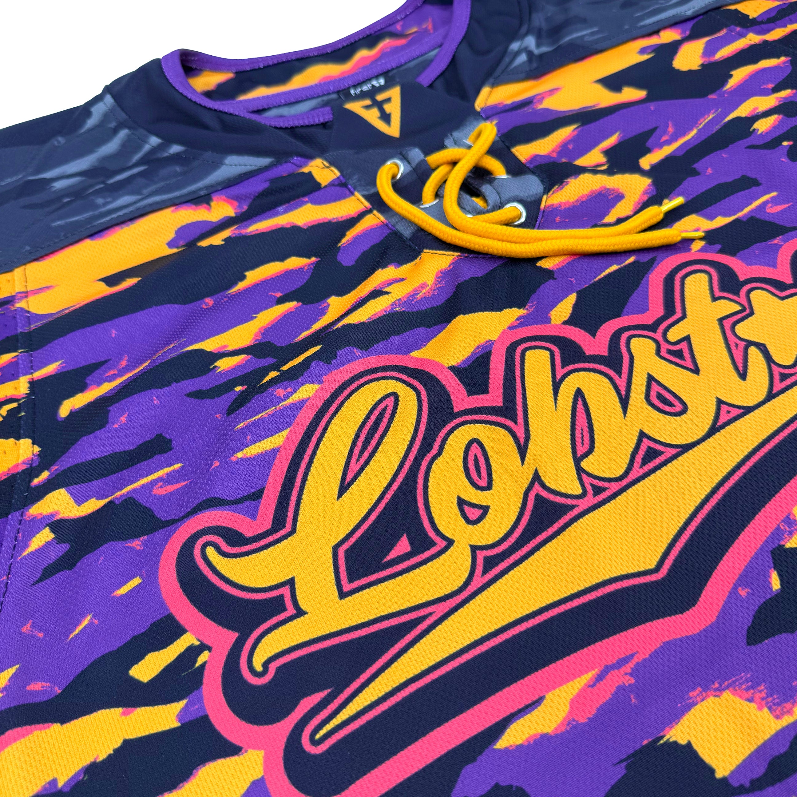 LOBSTARS hockey jersey by First Earth – oversized rave jersey inspired by Tipper shows, bold crustacean design built for festivals and flow arts