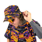 LOBSTARS / SAYONARA reversible bucket hat by First Earth – rave-ready headwear inspired by Tipper shows, with double-sided crustacean patterns for two vibes in one 