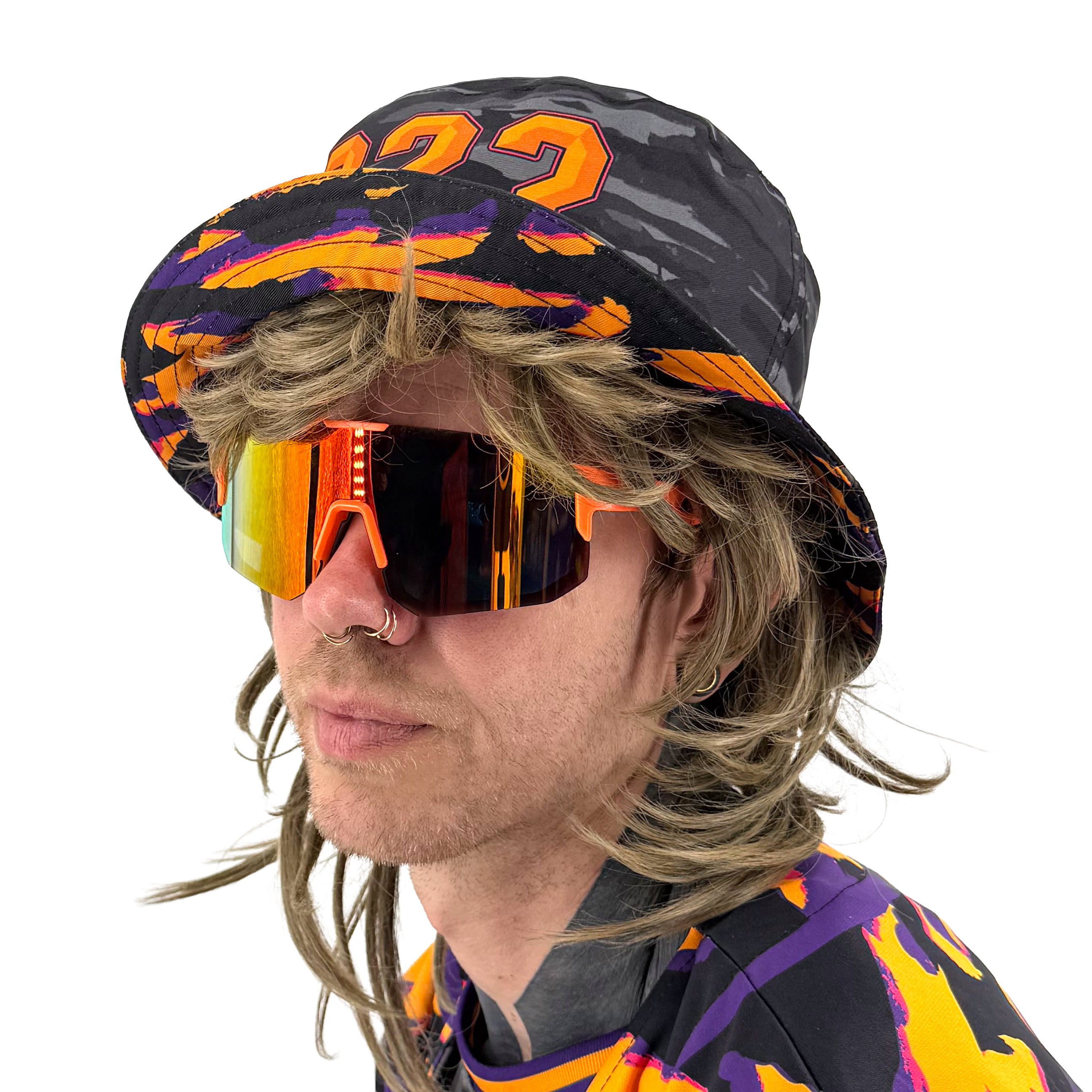 LOBSTARS / SAYONARA reversible bucket hat by First Earth – rave-ready headwear inspired by Tipper shows, with double-sided crustacean patterns for two vibes in one 