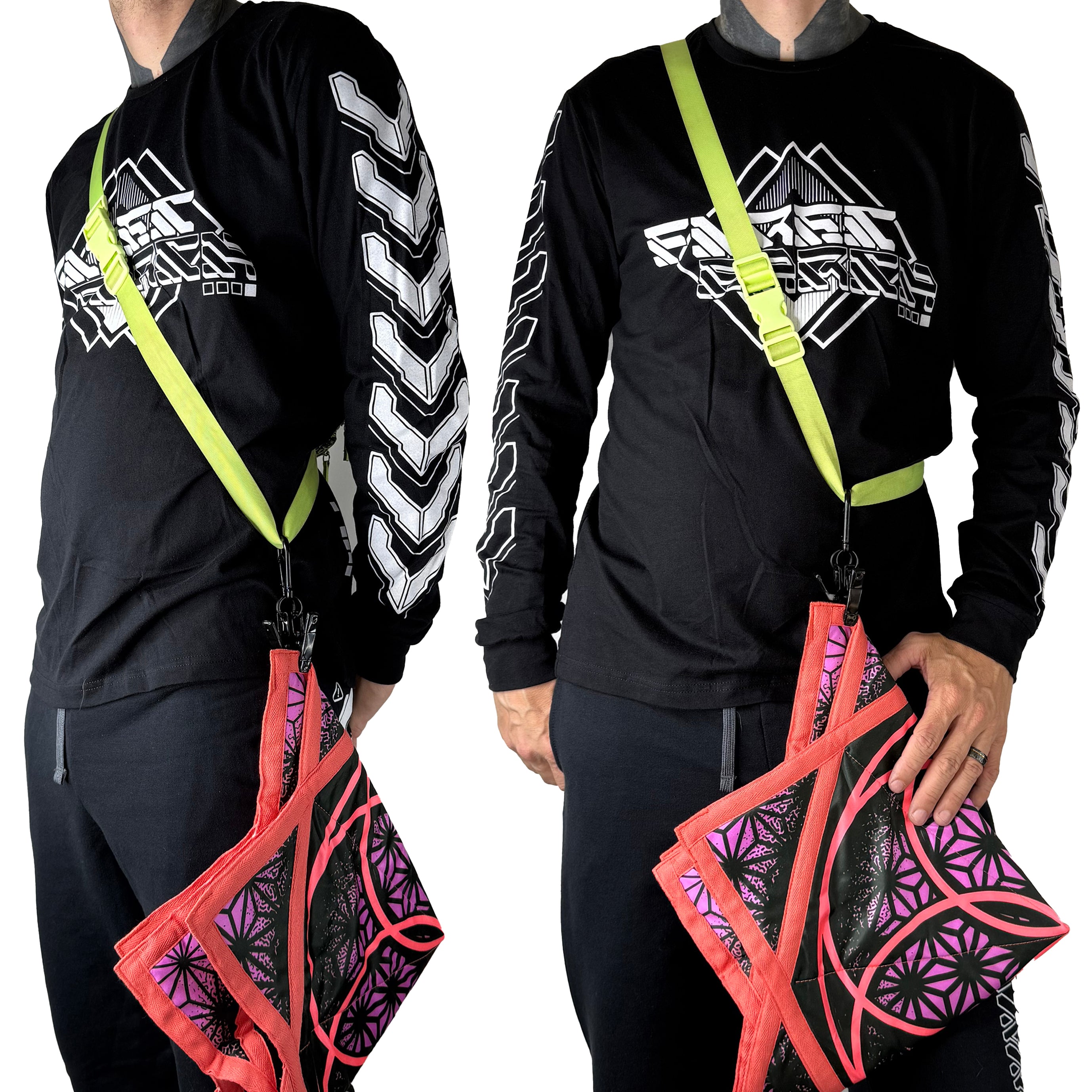 Flow Star carabiner clips by First Earth – secure, durable clamps for spinning Flow Stars, rave-ready accessories available in multiple colors