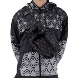 First Earth Asanoha Grey Cross Body Bag — sacred-geometry rave bag made for comfortable wear and smooth spinning on the festival floor.