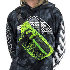 Neon Serpent crossbody bag by First Earth – wearable rave accessory featuring glowing serpent design, perfect for flow artists and festival-goers 