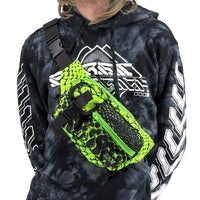 Neon Serpent crossbody bag by First Earth – wearable rave accessory featuring glowing serpent design, perfect for flow artists and festival-goers 