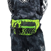 Neon Serpent crossbody bag by First Earth – wearable rave accessory featuring glowing serpent design, perfect for flow artists and festival-goers 