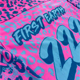 Neon Cheetah UV rave hockey jersey with bold animal print that glows under blacklight for festivals