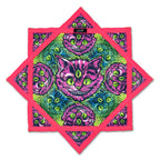 Cheshire Dreams – UV spinning flow star by First Earth, whimsical cat-inspired rave prop for festivals and flow arts