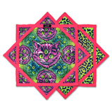 Cheshire Dreams – UV spinning flow star by First Earth, whimsical cat-inspired rave prop for festivals and flow arts