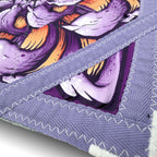 First Earth mini flow star close up showing lavender trim and durable zig zag stitching