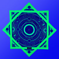 Celestial Compass – UV purple spinning flow star by First Earth, radiant rave prop with cosmic design