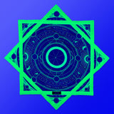 Celestial Compass – UV purple spinning flow star by First Earth, radiant rave prop with cosmic design