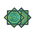 First Earth Mini Celestial Compass teal – UV-reactive spinning flow star for festivals and raves