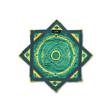 First Earth Mini Celestial Compass teal – UV-reactive spinning flow star for festivals and raves