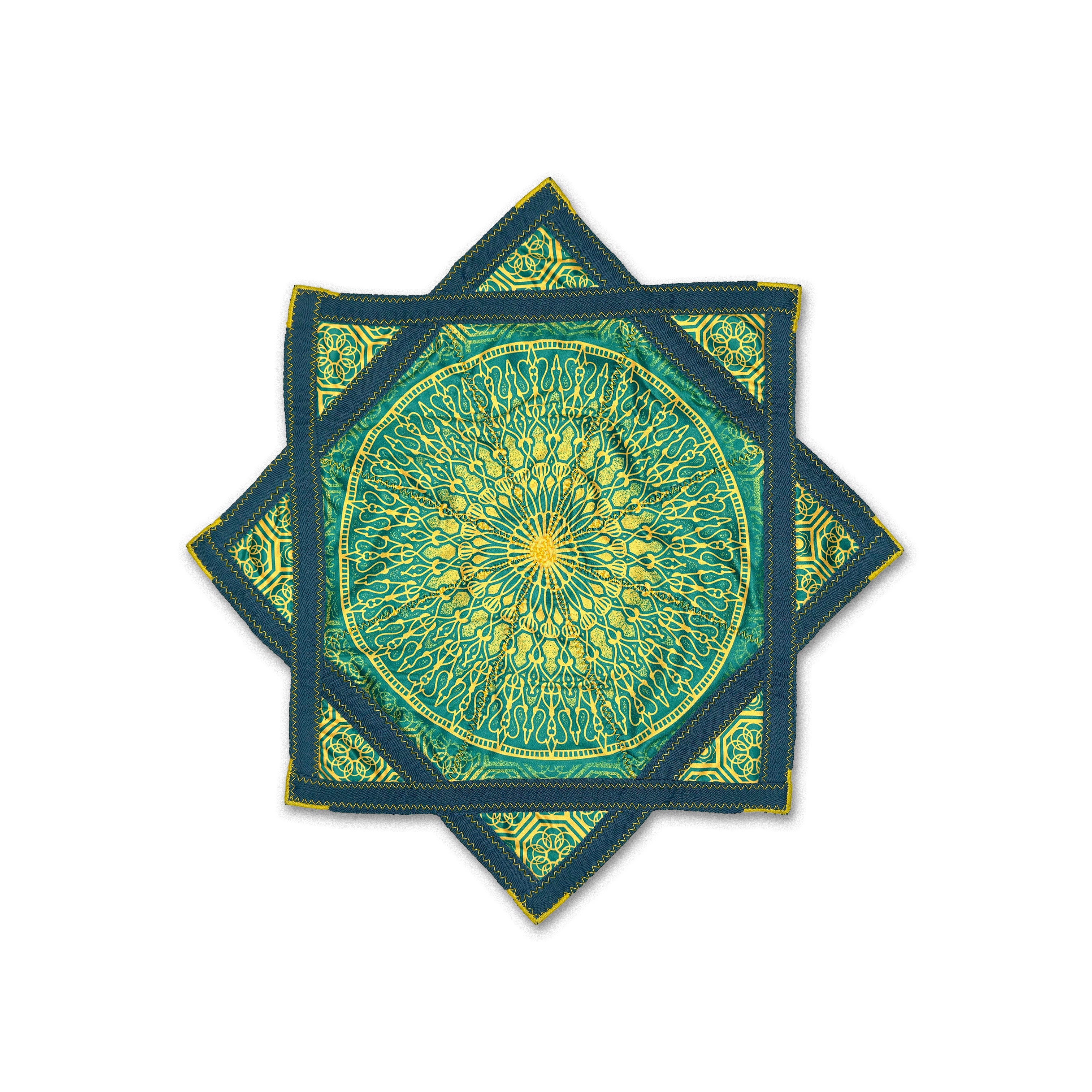 First Earth Mini Celestial Compass teal – UV-reactive spinning flow star for festivals and raves