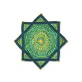 First Earth Mini Celestial Compass teal – UV-reactive spinning flow star for festivals and raves