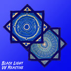 First Earth Mini Celestial Compass teal – UV-reactive spinning flow star for festivals and raves
