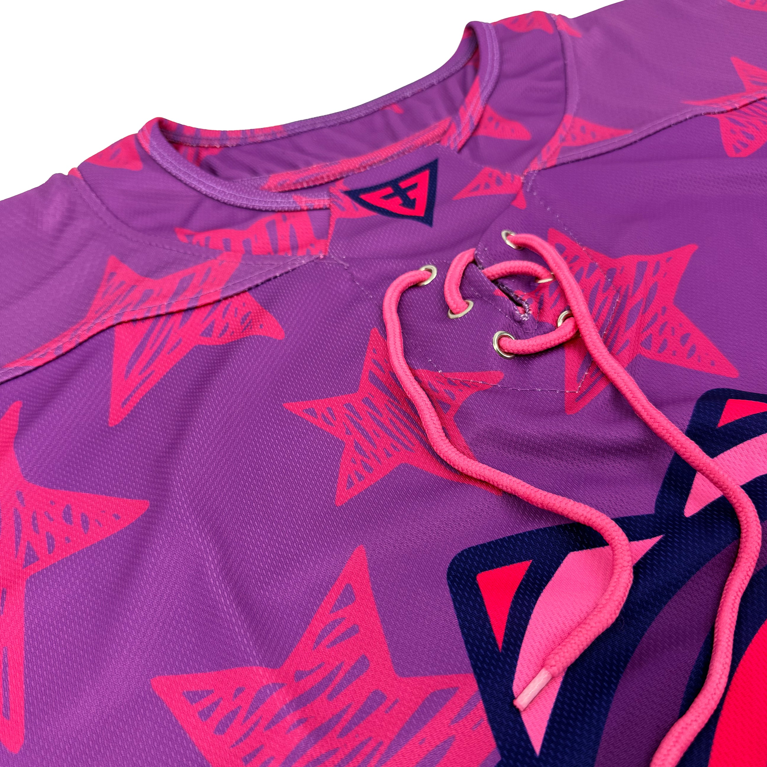 Lil' Flowmie hockey jersey by First Earth – oversized, comfy pastel rave jersey with “Friendship is Magic” design and angel numbers 222