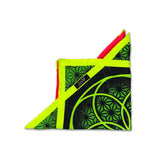 Flower of Life – UV spinning flow star by First Earth, glowing rave prop with sacred geometry in pink & green