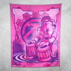 Ganesh UV tapestry by First Earth in normal light, showing the full printed design