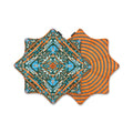 Glitch Tiger Orange 20 inch UV Flow Star by First Earth, front and back shown side by side