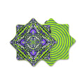 Glitch Tiger Purple 20 inch UV Flow Star by First Earth, front and back shown side by side