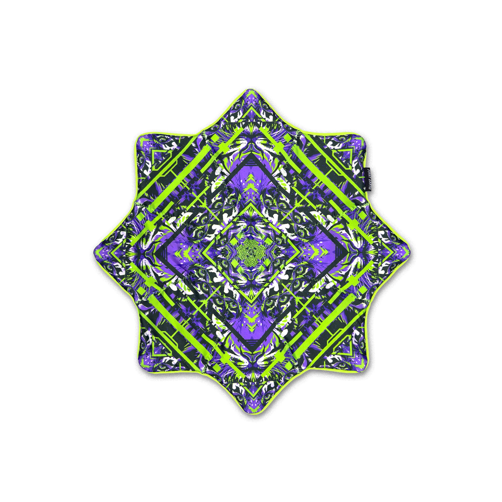Front of the Glitch Tiger Purple 20 inch UV Flow Star by First Earth