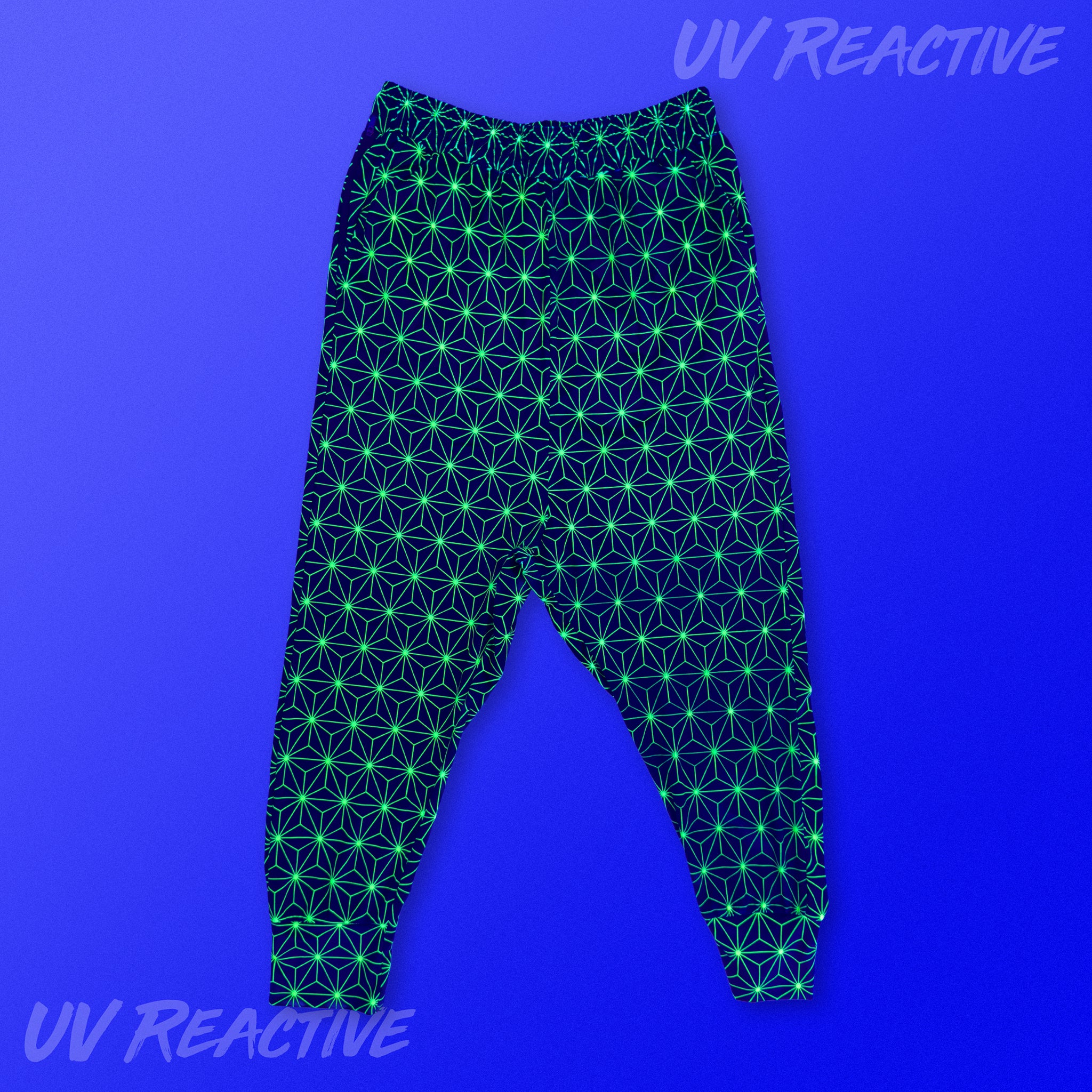 Asanoha Yellow - UV - Velvet Harem Joggers