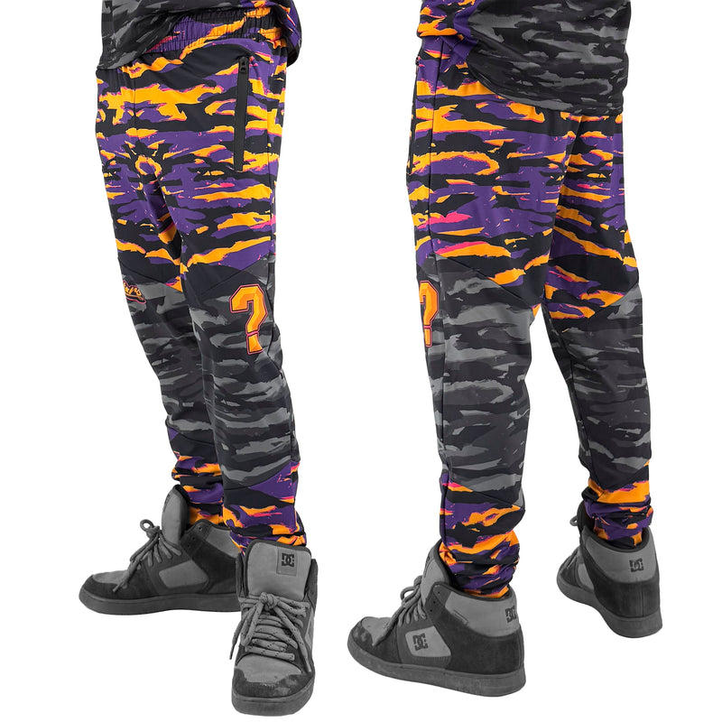 LOBSTARS / SAYONARA joggers by First Earth – comfy rave pants inspired by Tipper shows, with full sublimation crustacean print, breathable fabric, zip pockets, and secure drawstring waist