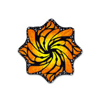 First Earth Liquid Butterfly Juice seamless mini flowstar front with orange yellow butterfly wing design
