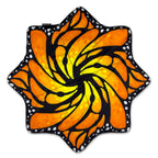 First Earth Liquid Butterfly Juice seamless trim flowstar front with orange yellow spiral artwork