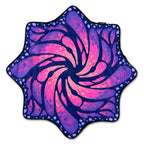First Earth Liquid Butterfly Juice seamless trim flowstar back with pink purple spiral artwork