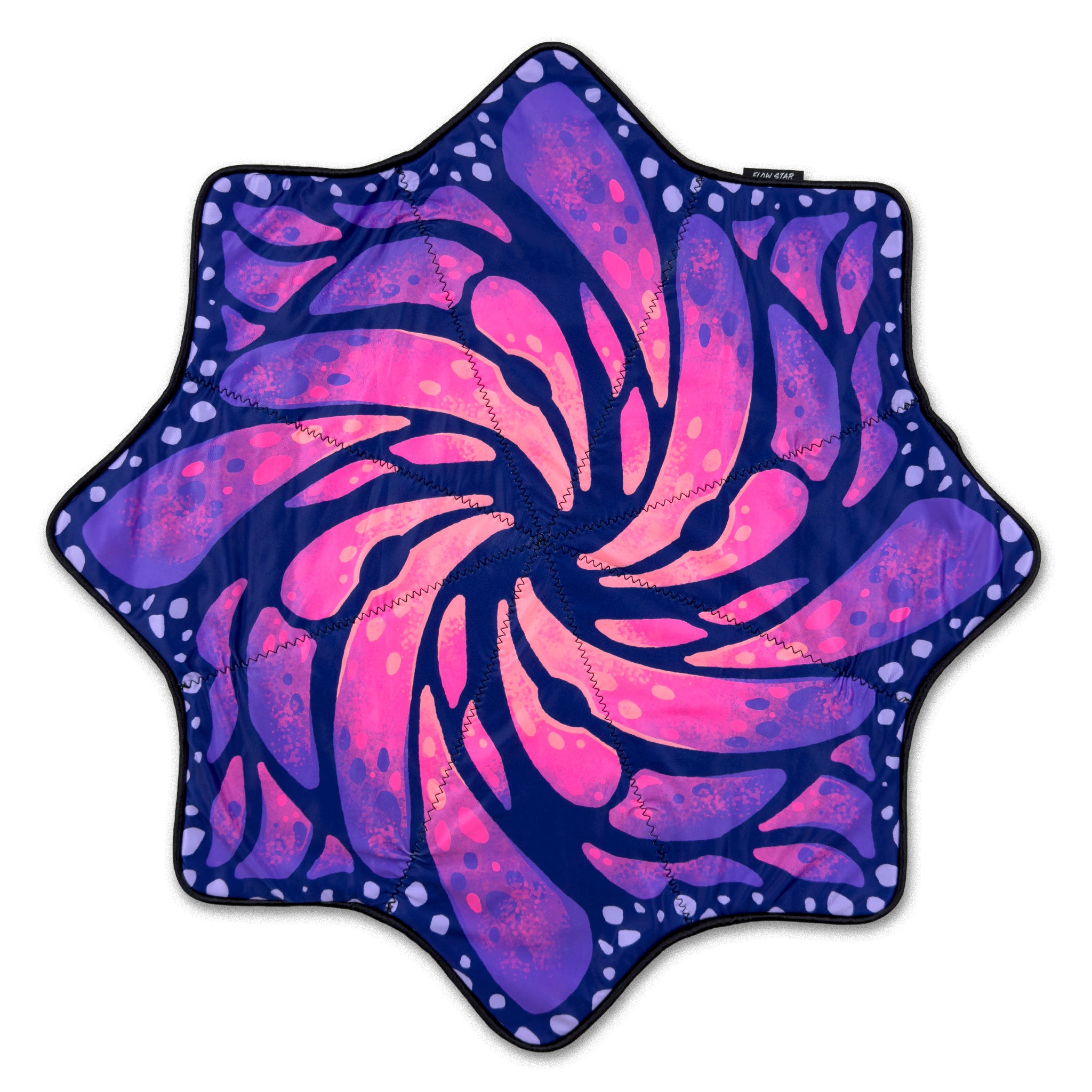 First Earth Liquid Butterfly Juice seamless trim flowstar back with pink purple spiral artwork