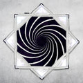 Spiral 2 - LED Flow Star by First Earth, daylight view showing the full printed fabric design and eight removable LED modules