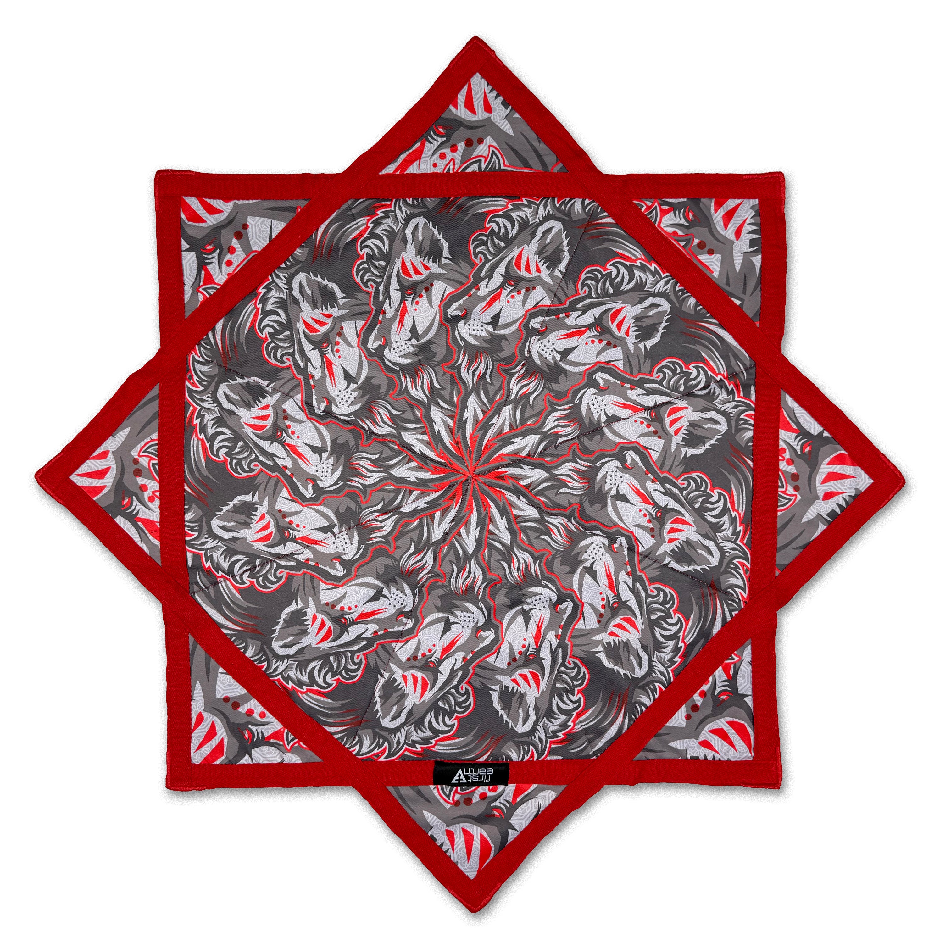 Lion Totem spinning flow star by First Earth, majestic rave prop with symbolic totem design 