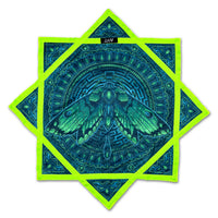 Luna Moth – UV spinning flow star by First Earth, delicate rave prop with moth artwork 