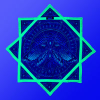 Luna Moth – UV spinning flow star by First Earth, delicate rave prop with moth artwork 