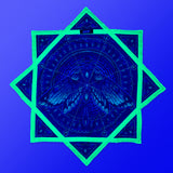 Luna Moth – UV spinning flow star by First Earth, delicate rave prop with moth artwork 