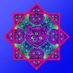 First Earth Meowthra 48-inch Mega Kaiju Flow Star – UV reactive spinning prop for rave and festival flow arts