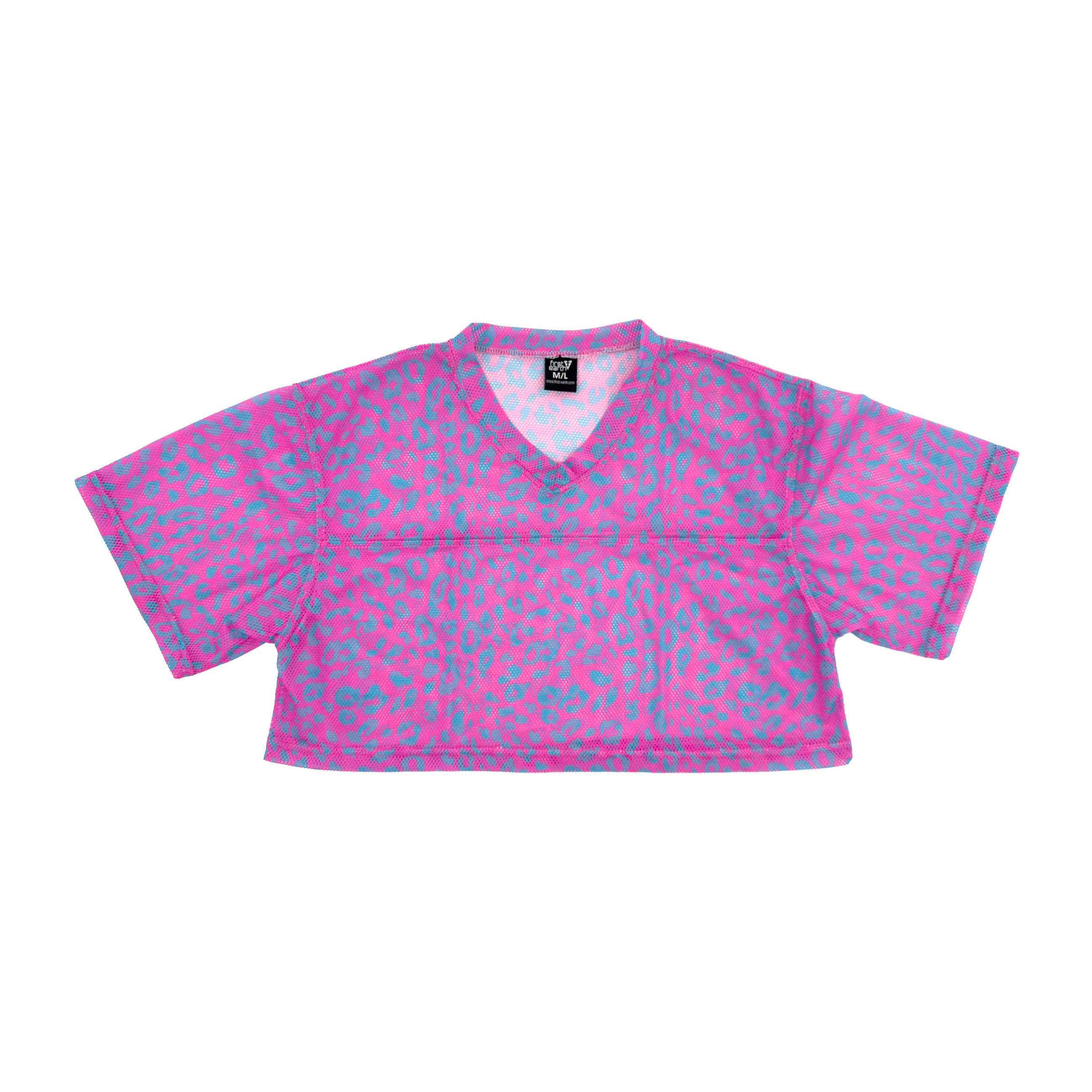 Neon Cheetah - Mesh Crop Jersey