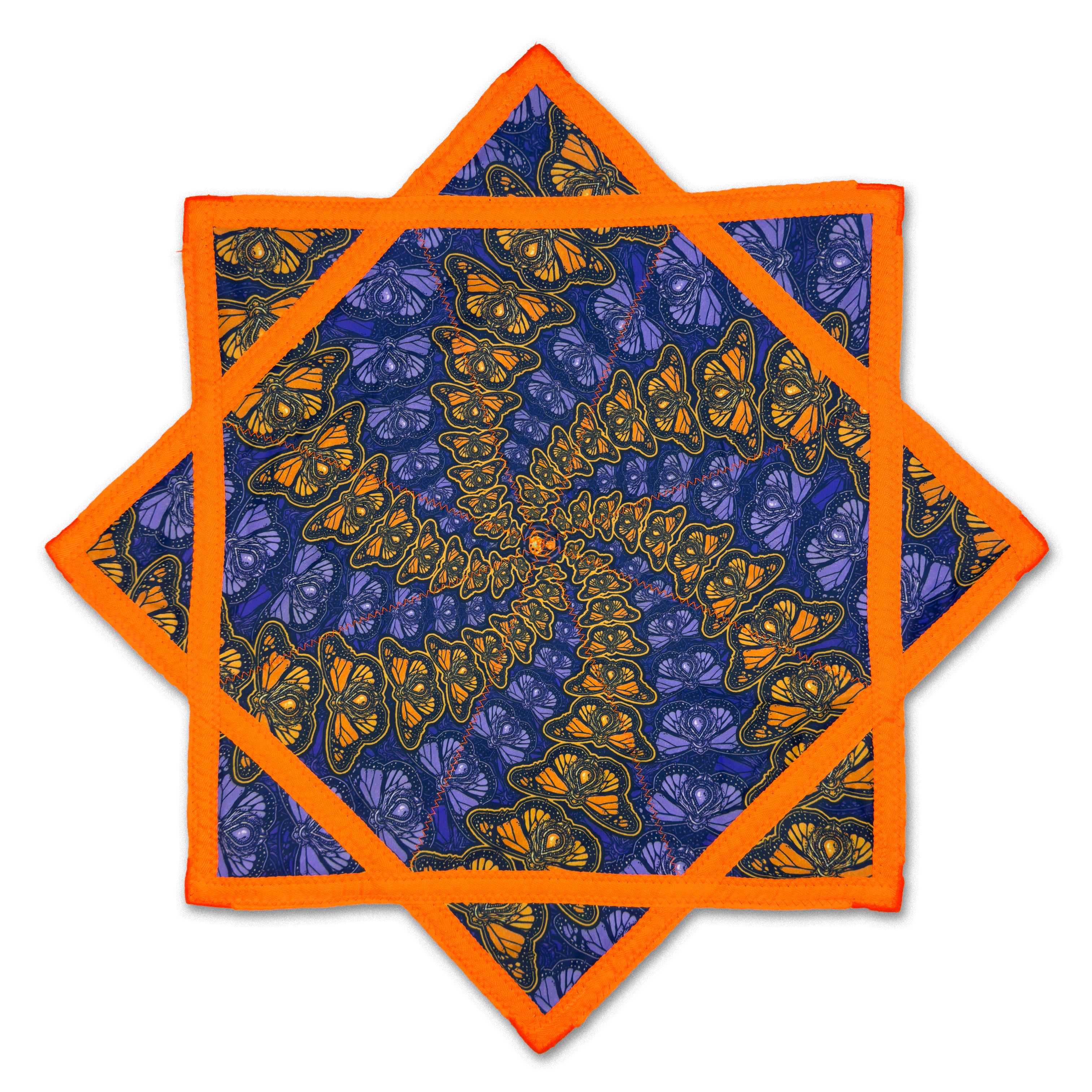 Monarch – UV spinning flow star by First Earth, vibrant butterfly-inspired rave prop for festivals and flow arts