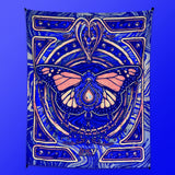 Monarch UV Reactive Tapestry by First Earth – glowing butterfly wall art for rave and EDM déco