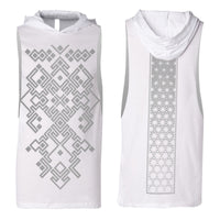 Night Colors - White - Hooded Muscle Tank